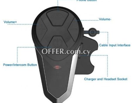 Bluetooth intercom 1000M wireless helmet headset waterproof BT interphone