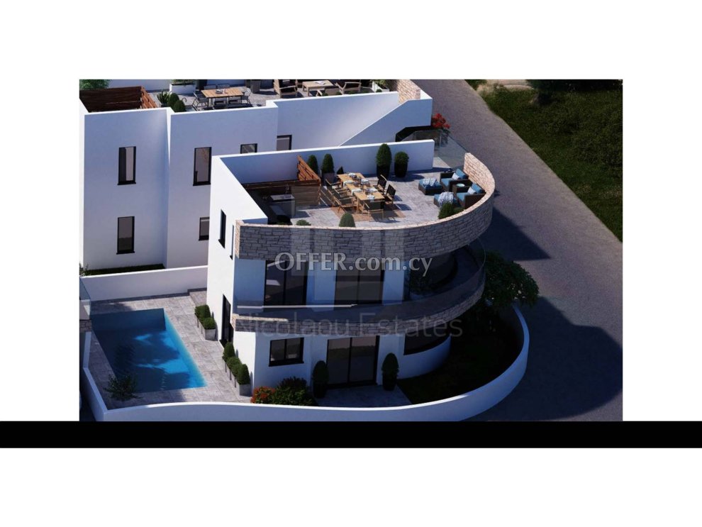 New nice design four bedroom villa with roof garden for sale in Emba village of Paphos - 10