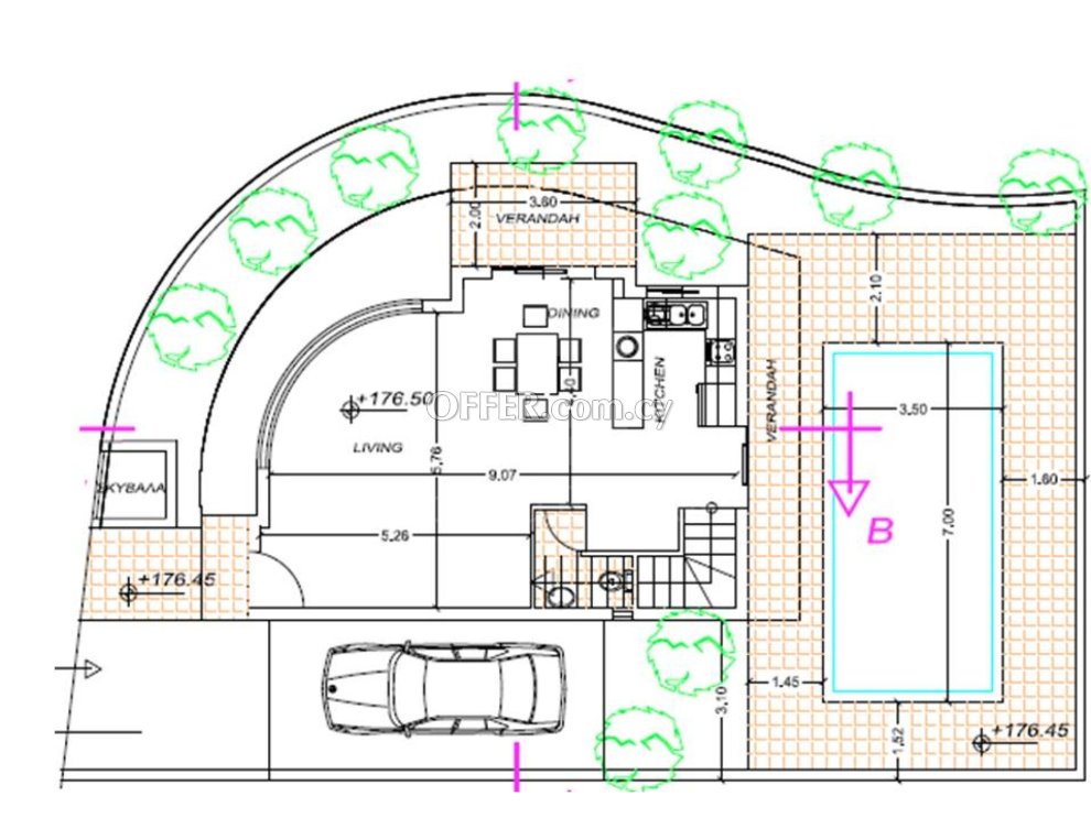 New nice design three bedroom villa with roof garden for sale in Emba village of Paphos - 8