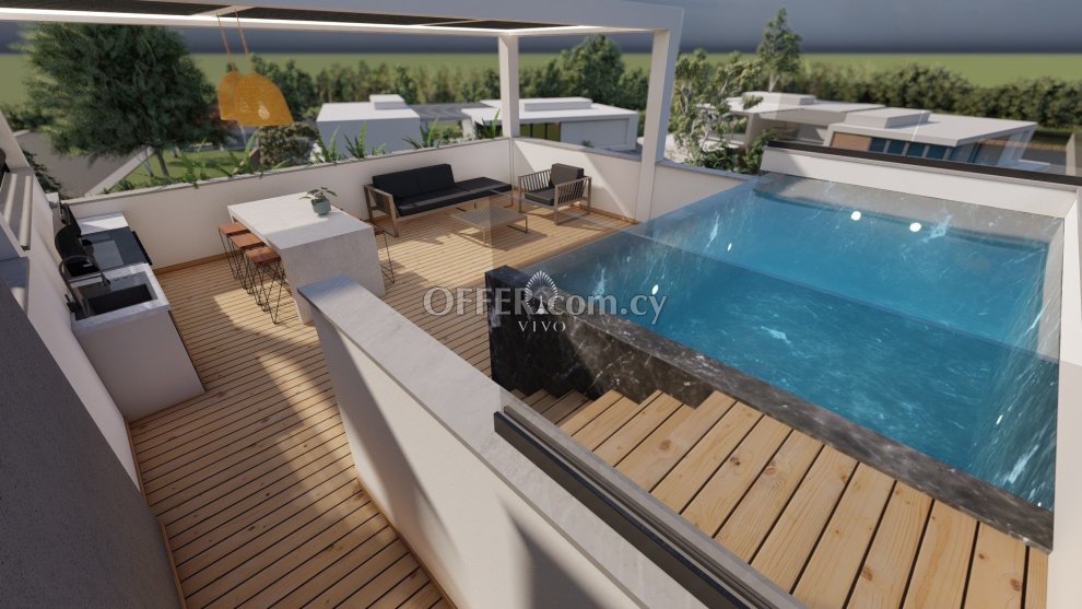 3 BEDROOM MODERN DESIGN  PENTHOUSE WITH ROOF GARDEN AND POOL IN YPSONAS - 1