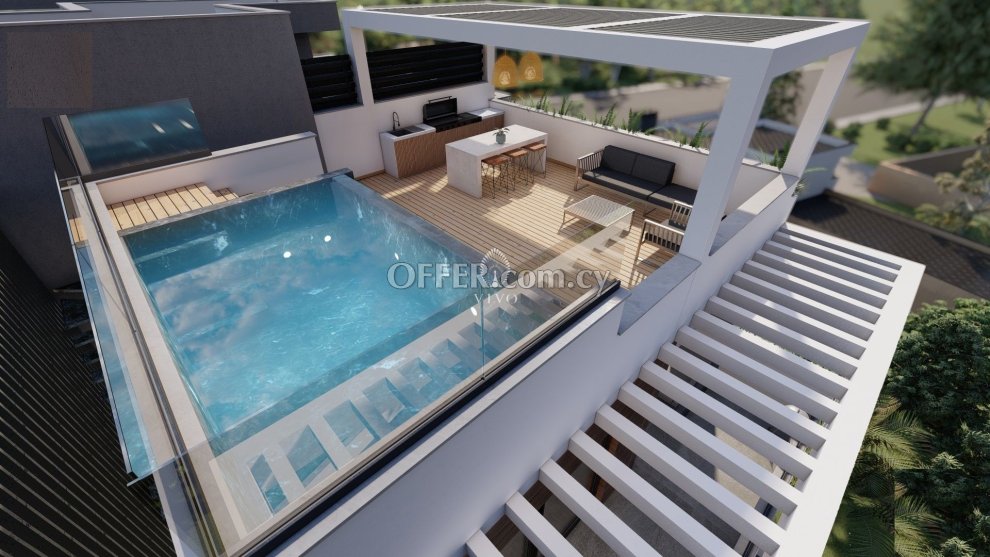3 BEDROOM MODERN DESIGN  PENTHOUSE WITH ROOF GARDEN AND POOL IN YPSONAS - 2