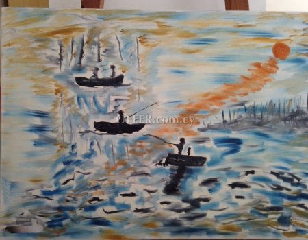 Gallery artist original paint oil on canvas 65x95 cm signed by artist