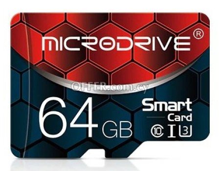 MicroDrive MicroSD Card 64GB TF Flash Class 10