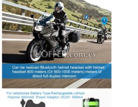 Bluetooth intercom device motorcycle helmet intercom 1000M wireless helmet headset waterproof BT interphone - 3