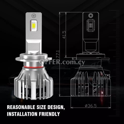 X12 LED Headlight Bulbs H8 H9 H11 10000LM With GC-7535 LED Chips 110W Copper PCB 12V - 6