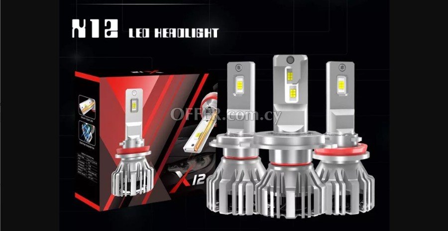 X12 LED Headlight Bulbs H8 H9 H11 10000LM With GC-7535 LED Chips 110W Copper PCB 12V - 1