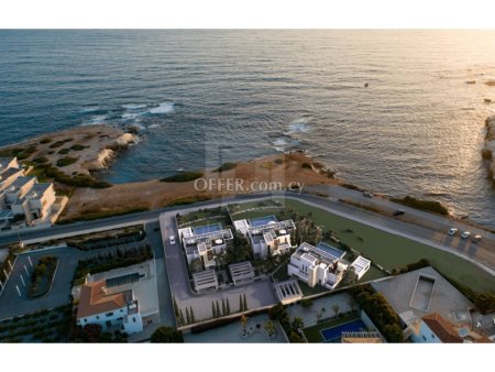 Sea front project of three villas for sale at Sea caves area of Peyia - 1