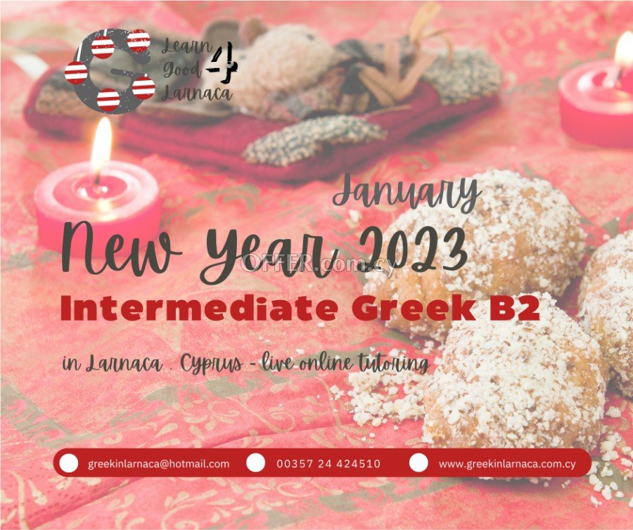 New Year 2023 Greek Language Course in Cyprus, January 2023 - 5
