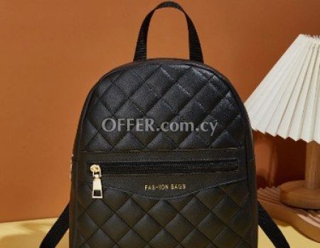 Quilted Letter Graphic Classic Backpack