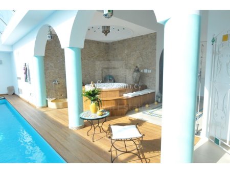 Beachfront villa with indoor pool for rent in Zygi area of Limassol