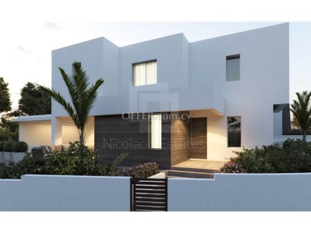 Brand new modern three bedroom house plus office with photovoltaic system in a quiet area of Tseri