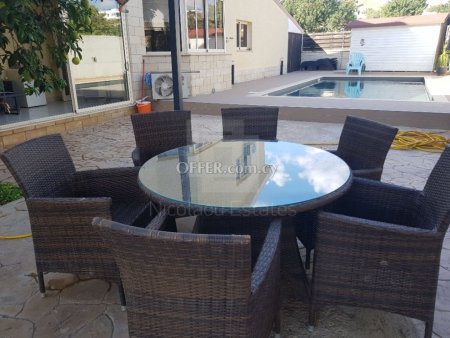 Three bedroom house with private swimming pool for rent in Panthea area of Limassol