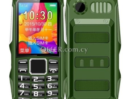 HAIYU H1 Shockproof Phone With Torch Green