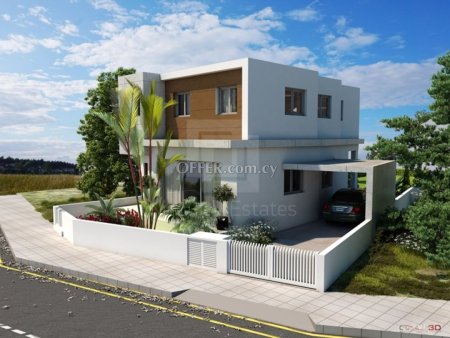 New four bedroom semi detached house for sale in Larnaca