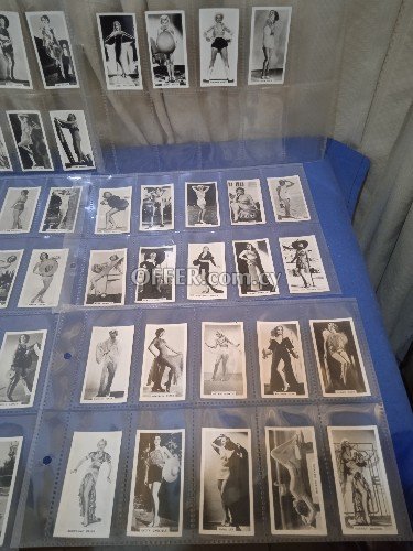 Complete set of 54 collectable real photo's card's, film stars 1937. - 2