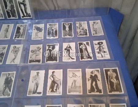 Complete set of 54 collectable real photo's card's, film stars 1937. - 2