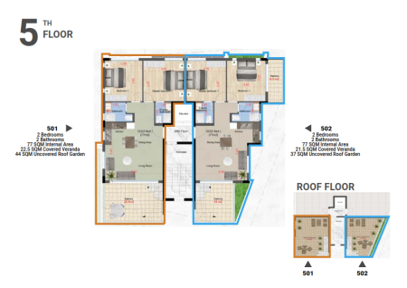New For Sale €418,000 Apartment 2 bedrooms, Retiré, top floor, Larnaka (Center), Larnaca Larnaca - 2