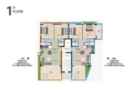 New For Sale €321,000 Apartment 2 bedrooms, Larnaka (Center), Larnaca Larnaca - 2