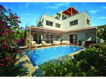 New modern three bedroom semi detached villa for sale in Paphos
