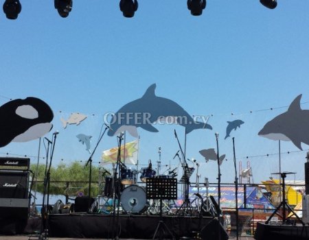 Shapes from polystyrene, backdrop, stands etc - 4