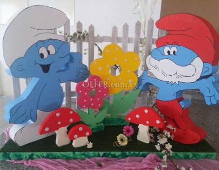 Shapes from polystyrene, backdrop, stands etc - 3