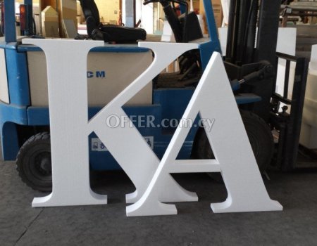 Shapes from polystyrene, backdrop, stands etc - 5