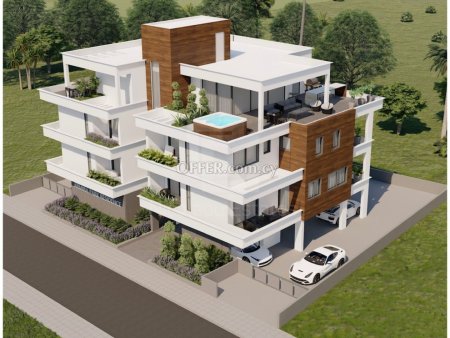 Brand new 3 bedroom penthouse apartment under construction in Germasogia