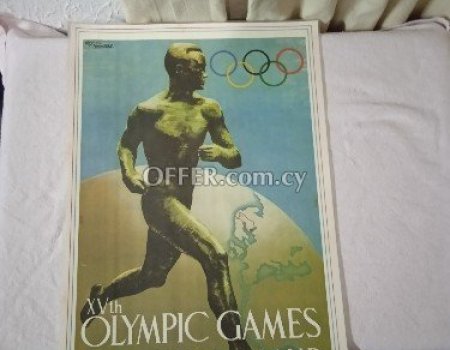 7 Antik laminate print Amsterdam Olympics games.
