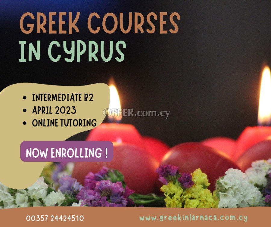 New Greek Language Courses in Cyprus, 21st April 2023 - 4