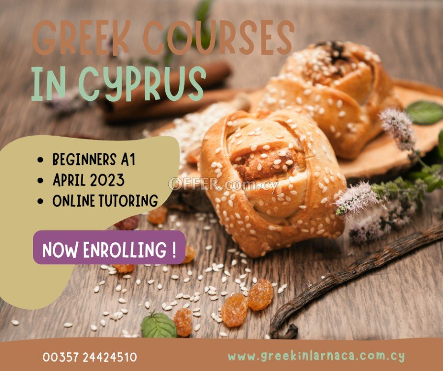 New Greek Language Courses in Cyprus, 21st April 2023 - 2