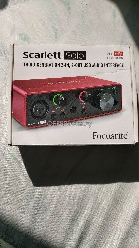 focusrite scarlete solo 3rd gen Audio interface +Beyerdynamic DT990 Pro Studio Headphones ...Combo - 4
