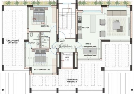 New For Sale €455,000 Apartment 2 bedrooms, Whole Floor Retiré, top floor, Paphos - 5