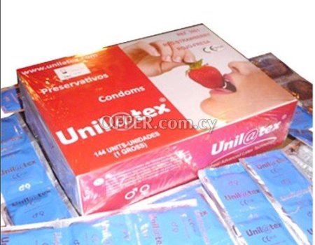 Unilatex Condoms Strawberry Flavored Oral-Sex 100% Safe 1-4-6-12-24-50-100pcs - 1