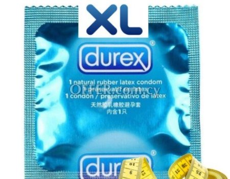 Brand New Durex XL Condoms Extra Large XXL Natural Style Ultra Safe 56mm - 1
