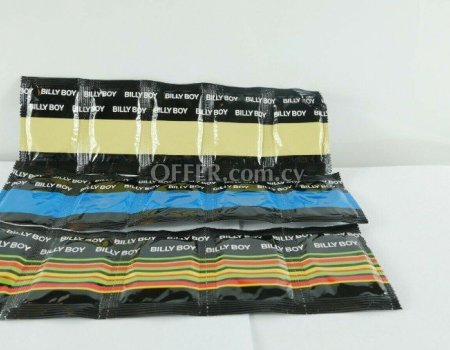 Condoms Billy Boy Random mix Sortiment Colored Dotted Ribbed Textured Flavored - 2