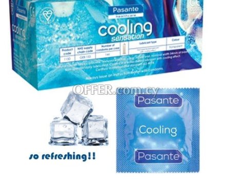 Pasante Cooling Sensation Cold Ribbed Regular Refreshing Extra Safe Condom - 1