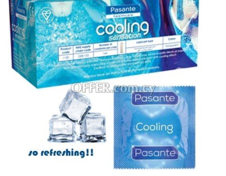 Pasante Cooling Sensation Cold Ribbed Regular Refreshing Extra Safe Condom