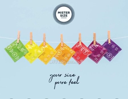 Mister Size Condoms All Sizes Small Regular XL Extra Large 47 49 53 57 60 64 69 - 1