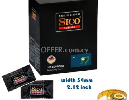Sico XL Size Condoms Extra Large High Quality Safe & Enhanced Comfort 54mm