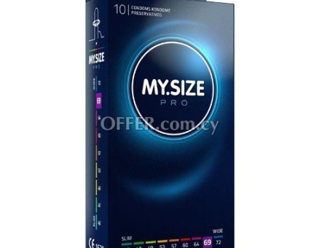 10 My Size Pro XL Condoms 69mm/2.7'' Big Size Condoms X-Large Préservatifs Box