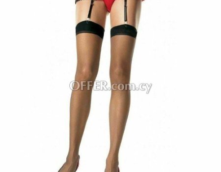 Leg Avenue Sexy Thigh High Stockings Black Sheer Lingerie For Woman O/S - 1