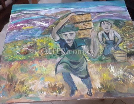 Painting trygos sto xwrio koilani
