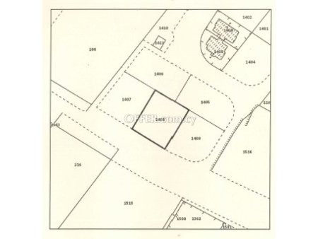 Residential plot in Tseri area Nicosia 1051m2