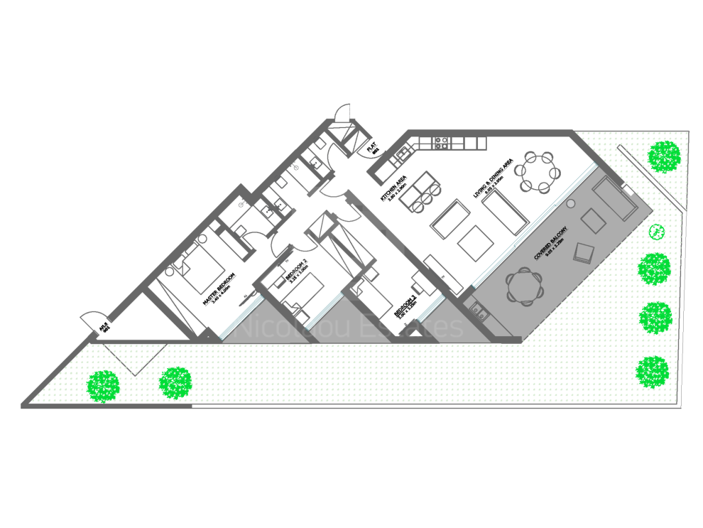 New modern three bedroom apartment in Parisinos area of Engomi Municipality - 9