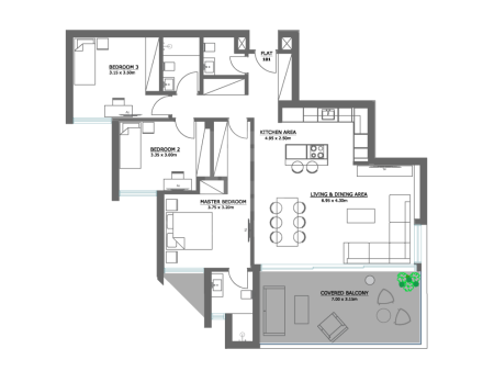 New modern three bedroom apartment in Parisinos area of Engomi Municipality - 8