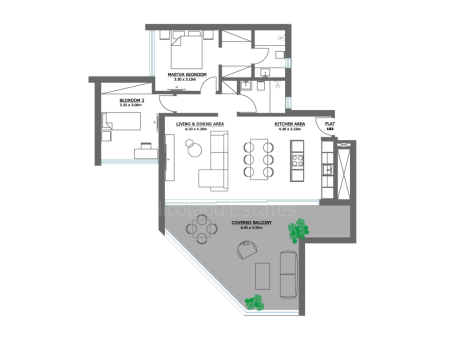 New modern three bedroom apartment in Parisinos area of Engomi Municipality - 6
