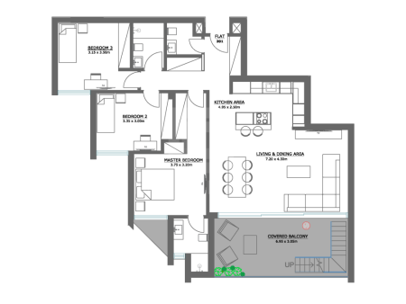 New modern three bedroom apartment in Parisinos area of Engomi Municipality - 5