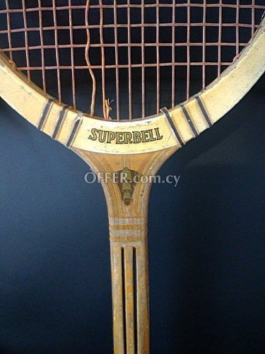 Timeless Elegance: Embrace the Vintage Magic of our 1928 Wooden Tennis Racquet! Ακολουθούν Ελληνικά - 2