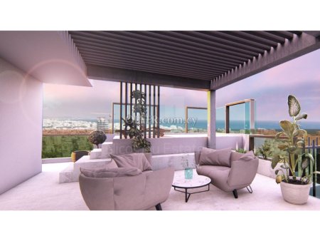 Under construction three bed luxury penthouse with roof garden and pool for sale.