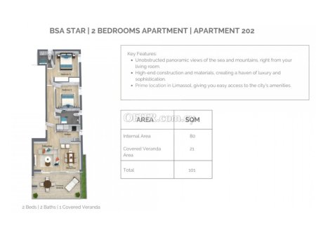 Brand new luxury 2 bedroom apartment in Linopetra Columbia - 3